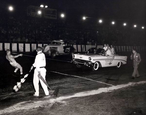Motor City Speedway - Strongman Pulling Pace Car From Randy (newer photo)